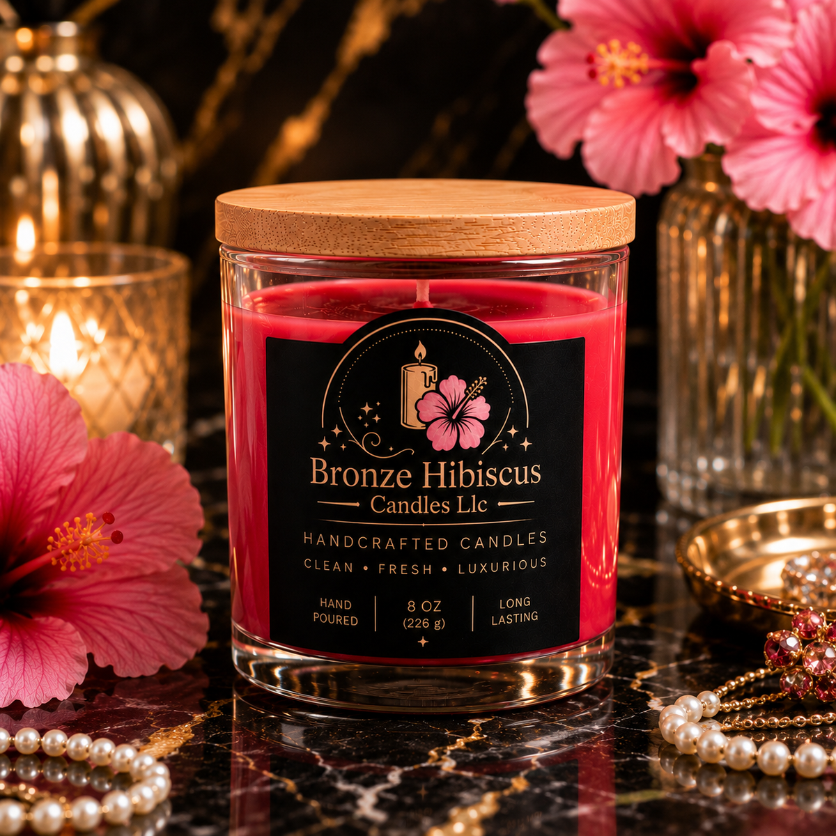 Luxury 8 oz Soy Wax Candles