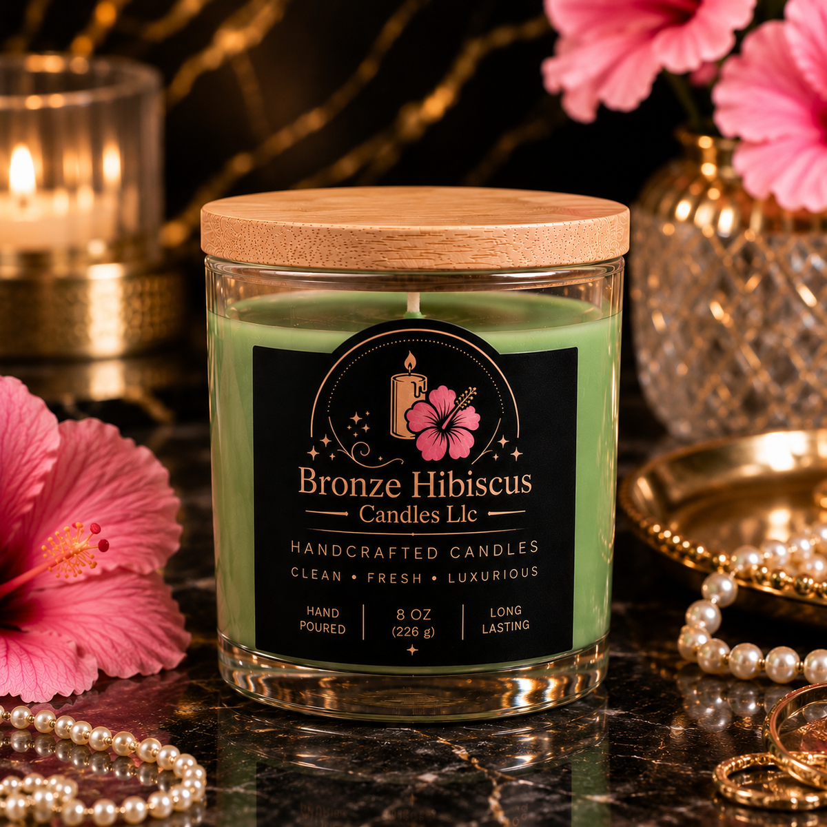 Luxury 8 oz Soy Wax Candles
