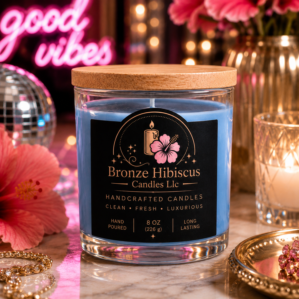 Luxury 8 oz Soy Wax Candles