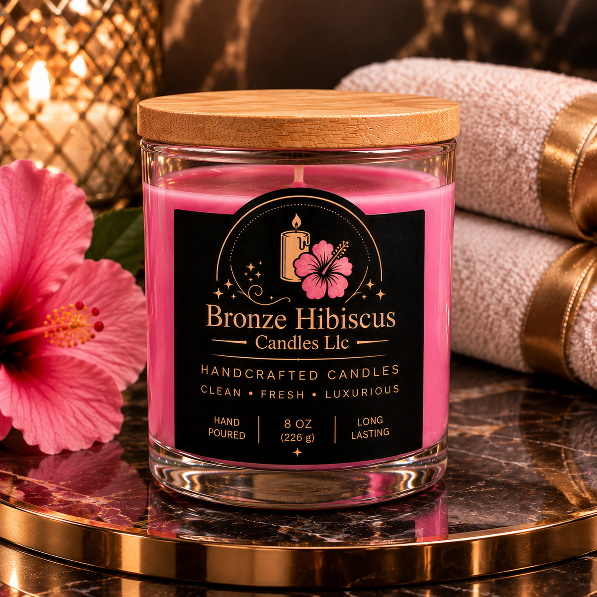 Luxury 8 oz Soy Wax Candles